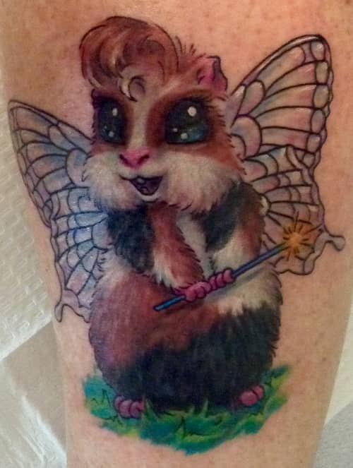 tattoo by Starr, hamster fairy